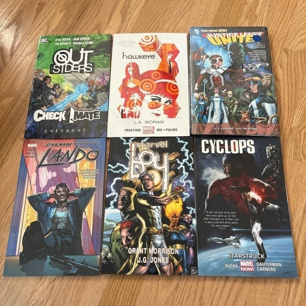 Comic Book Collection Marvel Star Wars Lando Hawkeye LA Woman Outsiders Cyclops